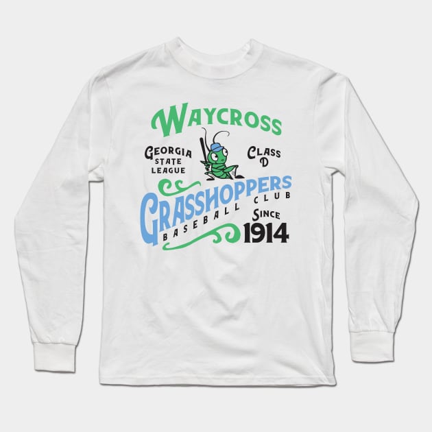 Waycross Grasshoppers Baseball Long Sleeve T-Shirt by MindsparkCreative